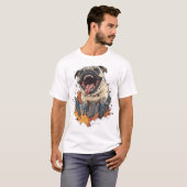 Pugzilla Attacks � Funny Monster Dog T-Shirt (Vorne ganz)