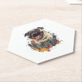 Pugzilla Attacks � Witziger Monster Hund Untersetzer (angewinkelt)