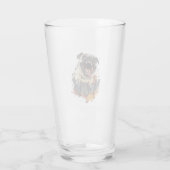 Pugzilla greift an � Lustiger Monsterhund Glas (Rückseite)