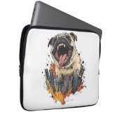Pugzilla greift an � Lustiger Monsterhund Laptopschutzhülle (Vorne Rechts)