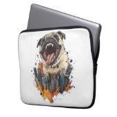 Pugzilla greift an � Lustiger Monsterhund Laptopschutzhülle (Vorderseite Links)