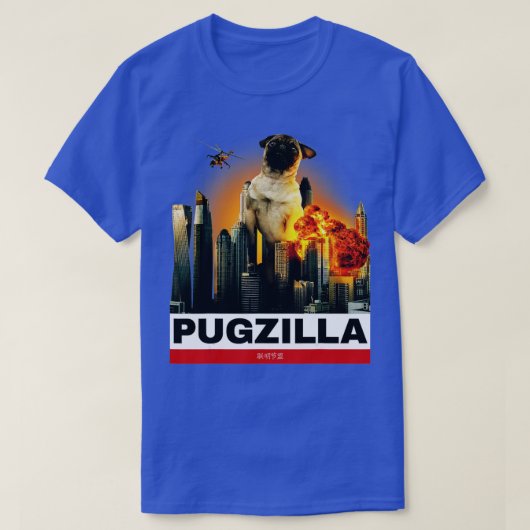 PUGZILLA - Witzigster Mops für Hundefreunde zu Hal T-Shirt (Design vorne)