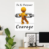 "Puissant" Affiche Motivation-Poster-Positif Poster (Heimbüro)