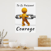 "Puissant" Affiche Motivation-Poster-Positif Poster (Küche)