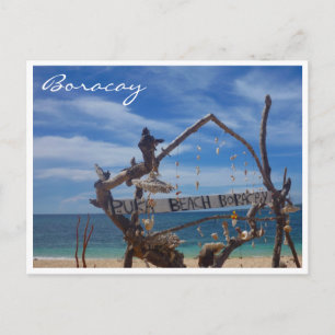 Puka-Strand blau Postkarte