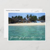 Puka-Strand Postkarte (Vorne/Hinten)