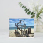 Puka Strandskulptur Postkarte (Stehend Vorderseite)