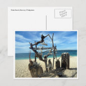 Puka Strandskulptur Postkarte (Vorne/Hinten)