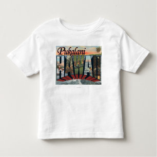 Pukalani, Hawaii - große Buchstabe-Szenen Kleinkind T-shirt