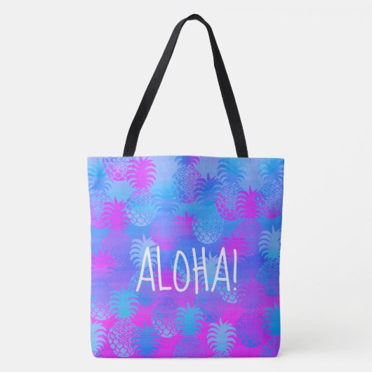 Pukana Hawaiian Aloha Pineaple Peri Beach Bag Tasche (Vorderseite)