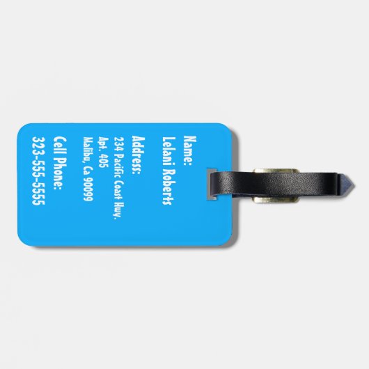 Pukana hawaiische Ananas-Sonnenuntergang-Mischung Gepäckanhänger (Rückseite horizontal)