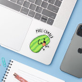 Puke cumber Funny Cucumber Pun Aufkleber (Laptop mit iPhone)
