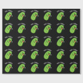 Puke cumber Funny Cucumber Pun Dark BG Geschenkpapier (Flach)