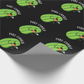 Puke cumber Funny Cucumber Pun Dark BG Geschenkpapier (Ecke)