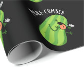 Puke cumber Funny Cucumber Pun Dark BG Geschenkpapier (Rolleneckpunkt)