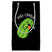 Puke cumber Funny Cucumber Pun Dark BG Kleine Geschenktüte (Vorderseite)