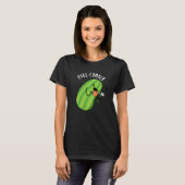 Puke cumber Funny Cucumber Pun Dark BG T-Shirt (Vorne ganz)