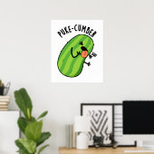 Puke cumber Funny Cucumber Pun Poster (Heimbüro)