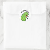 Puke cumber Funny Cucumber Pun Runder Aufkleber (Tasche)