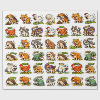 Puke & Poop Party: Animal Mayhem Geschenkpapier