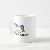Puke & Rally Rainbow Einhorn Tasse | Pixel Party (Vorderseite Links)