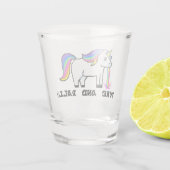 Puke & Rally Regenbogen-Einhorn-Shotglas | Pixel Schnapsglas (Rückseite)