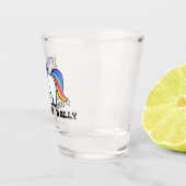 Puke & Rally Regenbogen-Einhorn-Shotglas | Pixel Schnapsglas (Rechts)