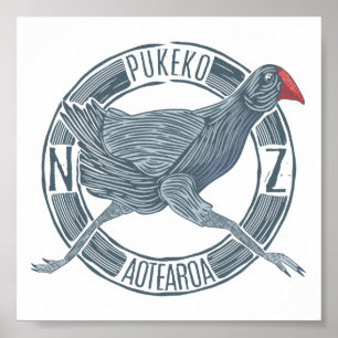Pukeko Aotearoa Neuseeland Poster