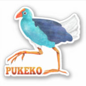Pukeko Aufkleber (Vorderseite)