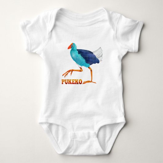 Pukeko Baby Strampler (Vorderseite)