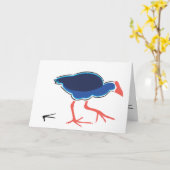 Pukeko faltende Karte (Gelbe Blume)
