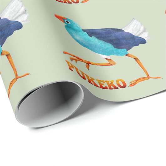 Pukeko Geschenkpapier (Rolleneckpunkt)