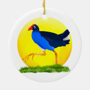 Pukeko In der Sonne Keramik Ornament
