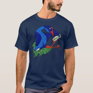Pukeko mit Mobiltelefon T-Shirt