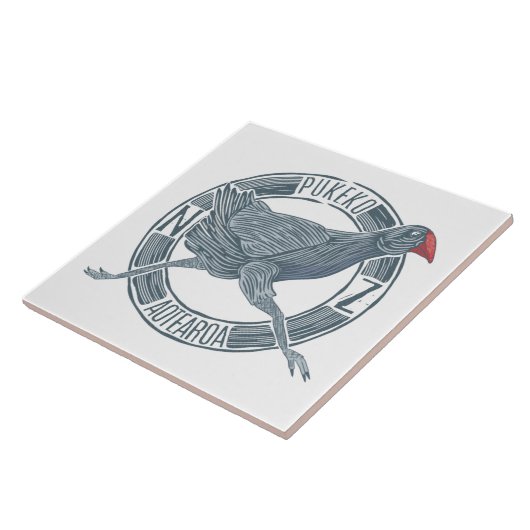 Pukeko Neuseeländischer Vogel Fliese (Seite)