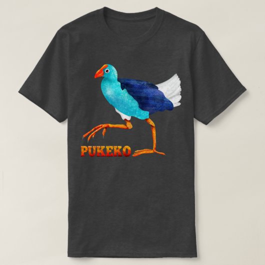 Pukeko New Zealand Bird T-Shirt (Design vorne)