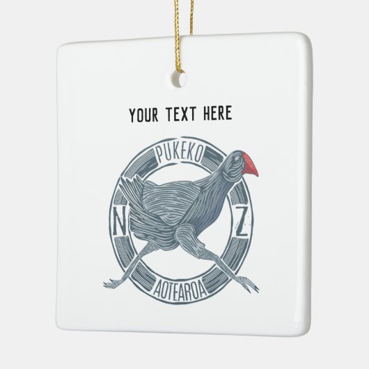 Pukeko NZ-Vogel Keramikornament (Links)