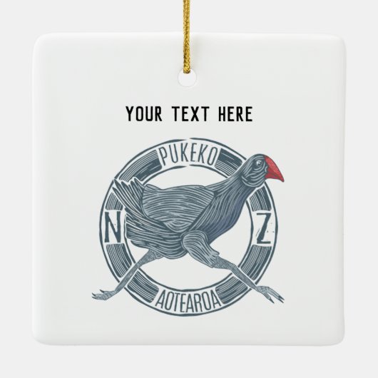 Pukeko NZ-Vogel Keramikornament (Rückseite)