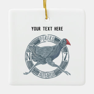 Pukeko NZ-Vogel Keramikornament