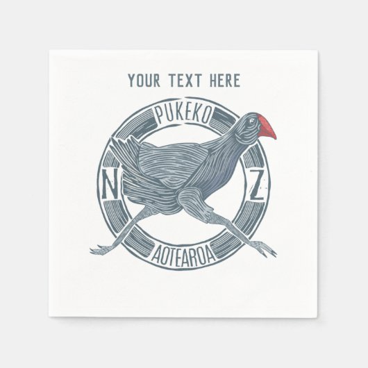 Pukeko NZ-Vogel Serviette (Vorderseite)