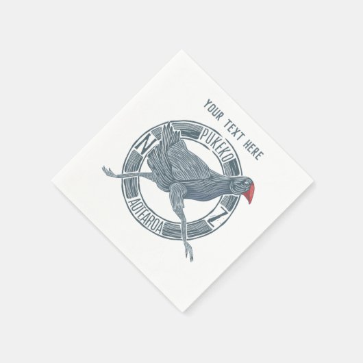 Pukeko NZ-Vogel Serviette (Ecke)