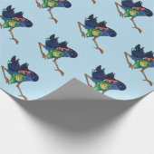 Pukeko stahl einen Hut Geschenkpapier (Ecke)