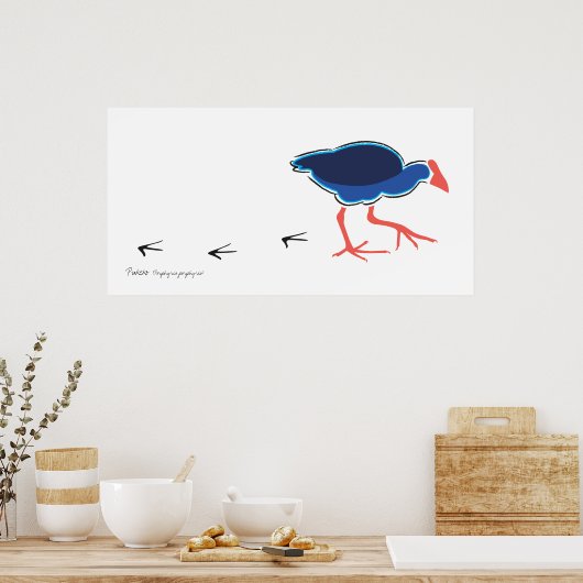 Pukeko Steps Poster/Print Poster (Küche)