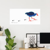 Pukeko Steps Poster/Print Poster (Heimbüro)
