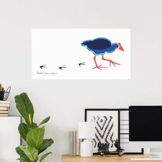 Pukeko Steps Poster/Print Poster (Heimbüro)