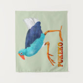 Pukeko Wandteppich (Vorderseite)