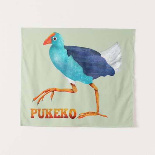 Pukeko Wandteppich (Vorderseite (Horizontal))