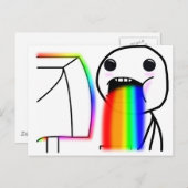 Pukes Rainbows Postkarte (Vorne/Hinten)