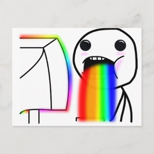 Pukes Rainbows Postkarte