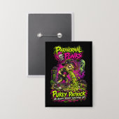 Pukey Patrick – Paranormale Punks Button (Vorderseite/Rückseite)